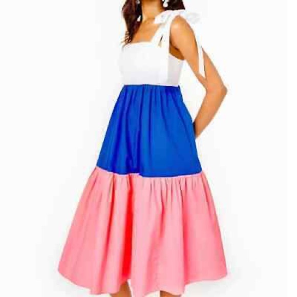 Lilly Pulitzer Anlee Colorblock Dress NWOT - Picture 2 of 4